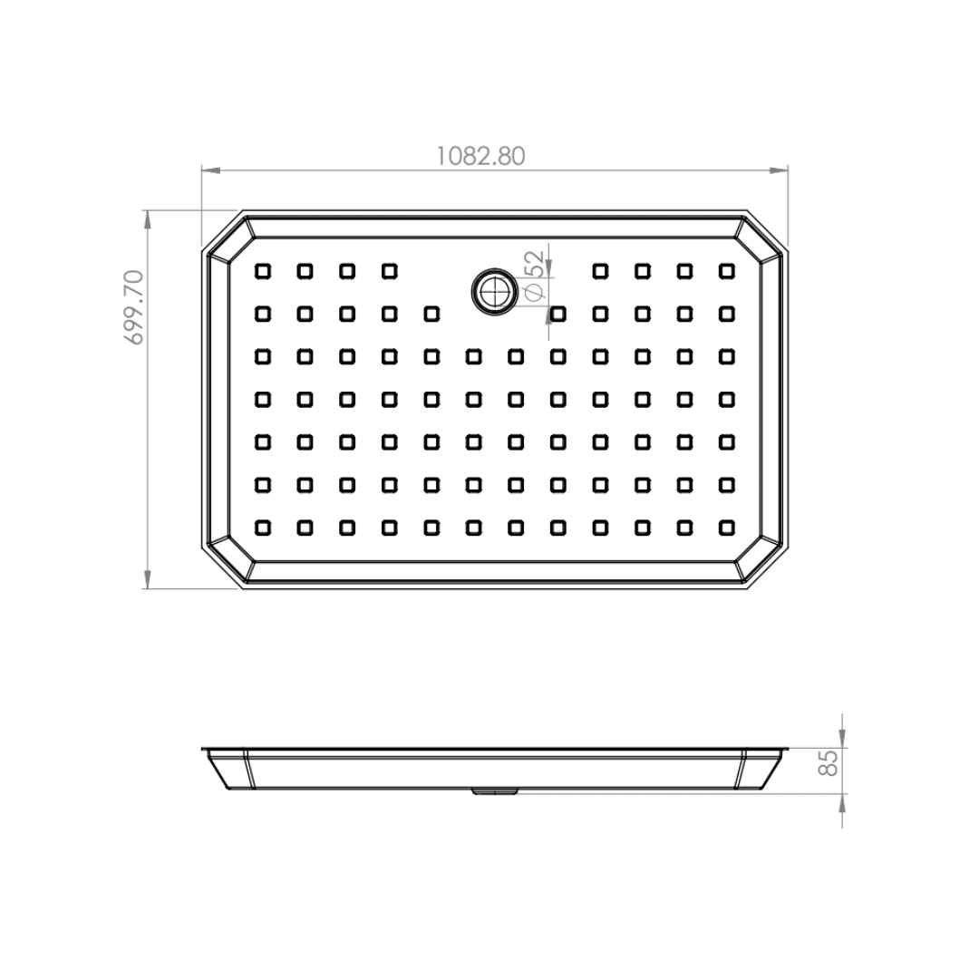 Shower Base Only 1083 X 700 - Image 2