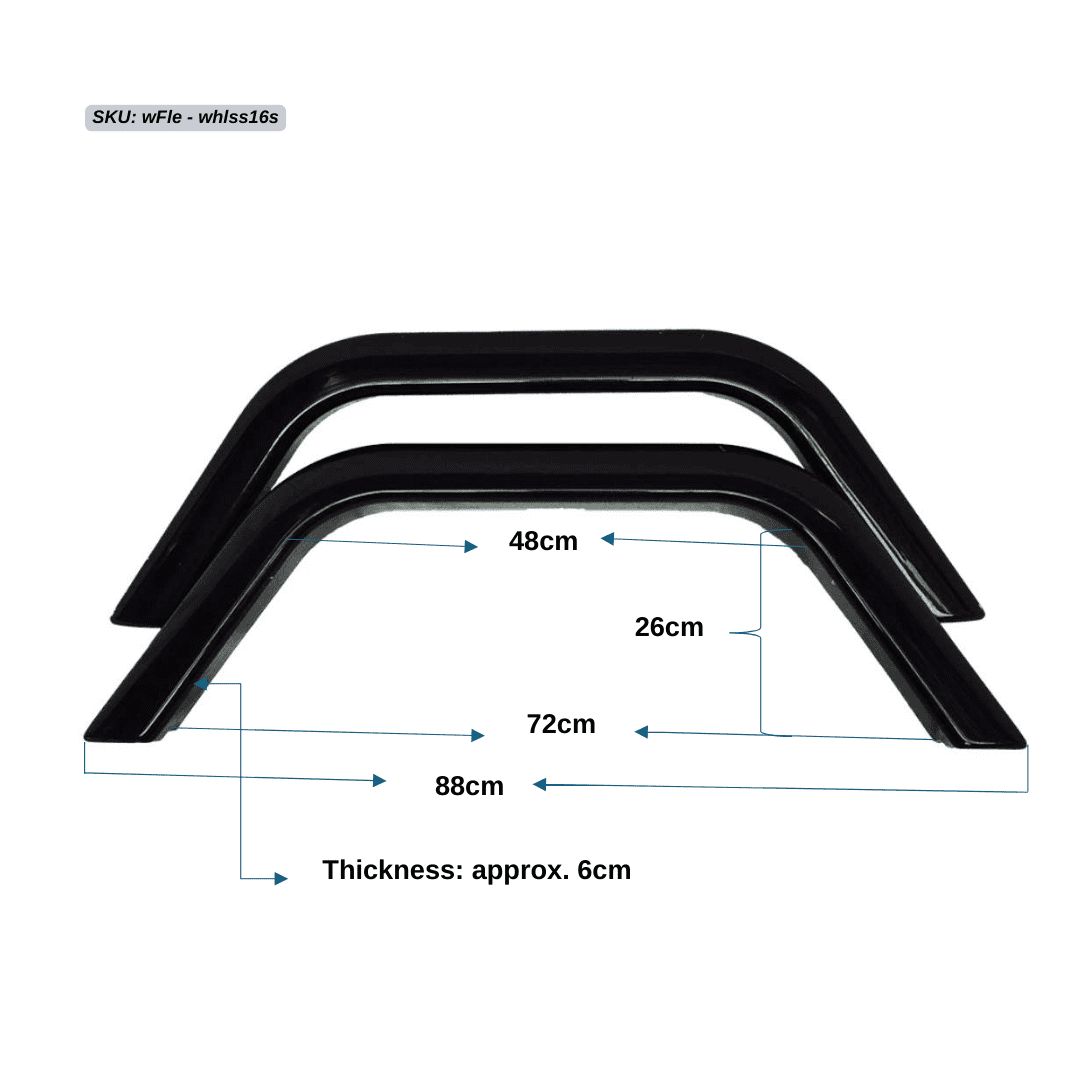 Wheel Spats Single Axle Black - Image 3