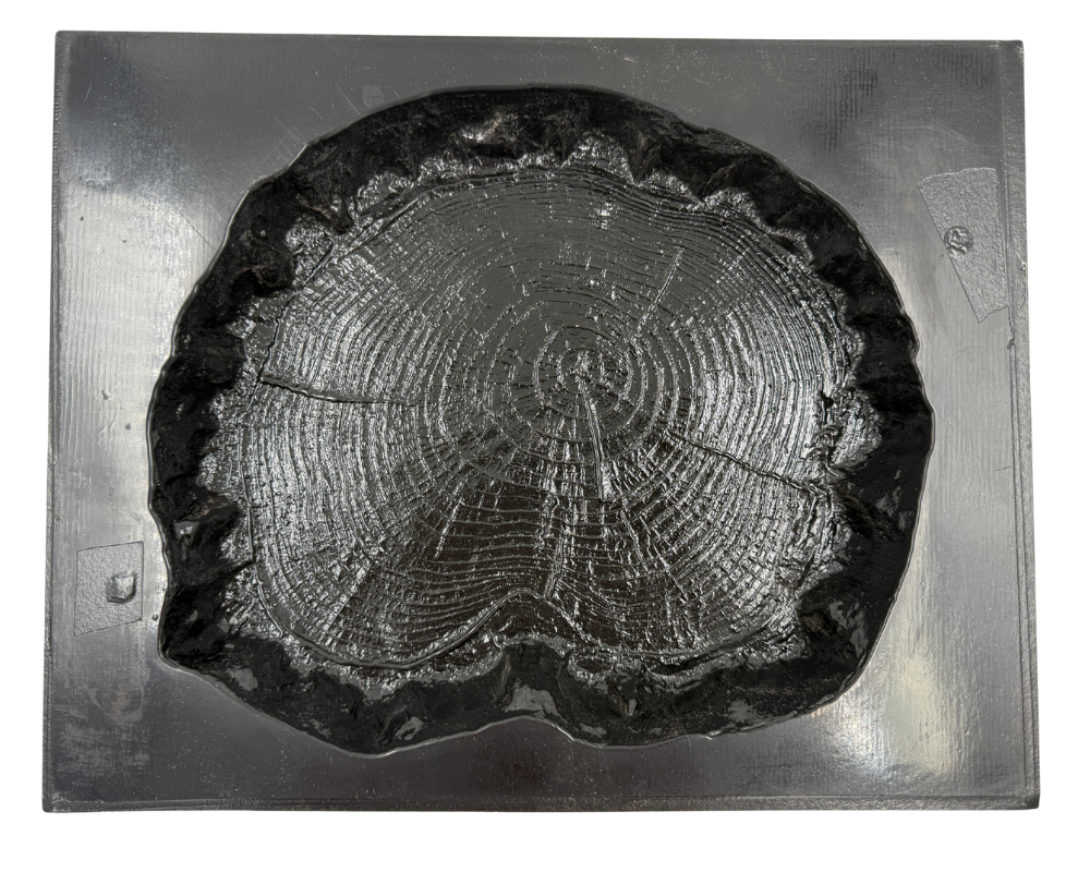 Tree Trunk Paver Mould - Black ABS | 300 × 260 × 40 mm