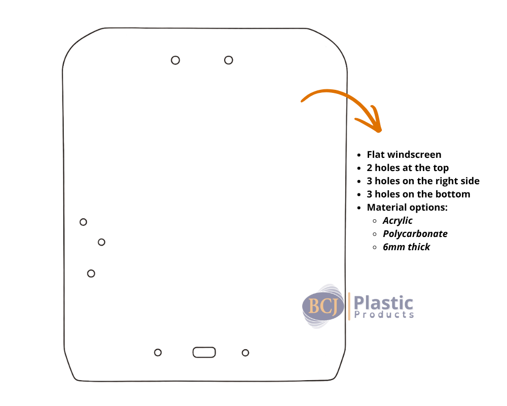 Kubota Windscreen V0621-34520 - Image 3